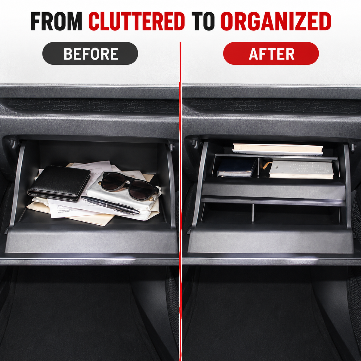 Glove Box Shelf Organizer for Toyota RAV4 2020–2025