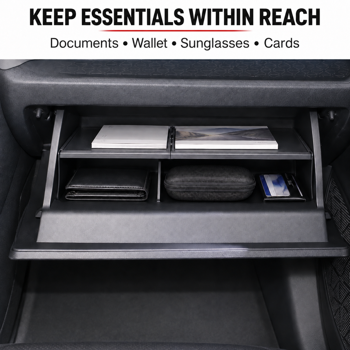Glove Box Shelf Organizer for Toyota RAV4 2020–2025