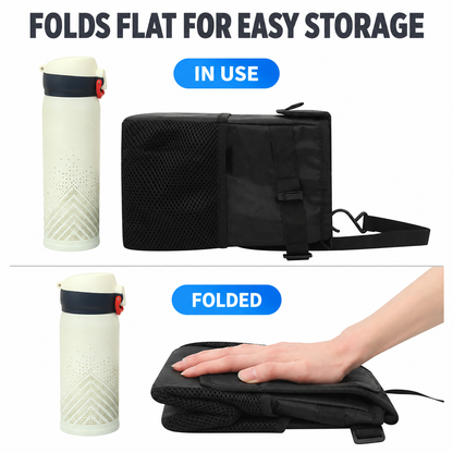 Foldable Hanging Car Trash Can with Storage Pockets