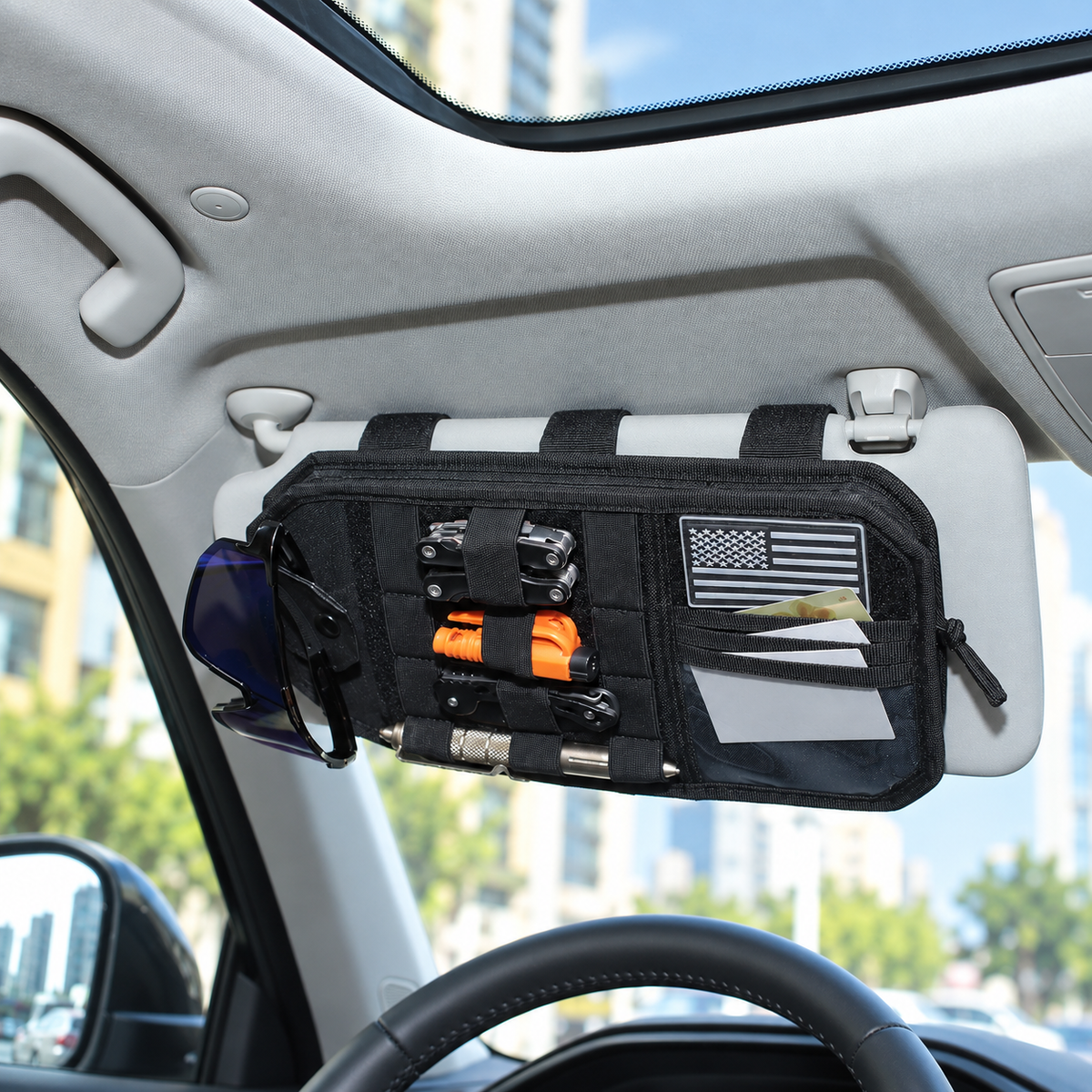 Tactical MOLLE Car Sun Visor Organizer