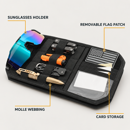 Tactical MOLLE Car Sun Visor Organizer