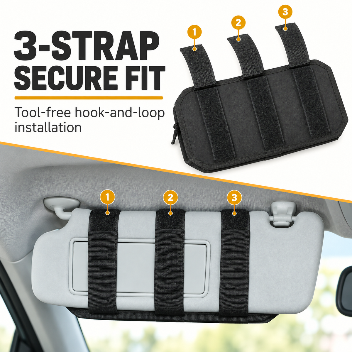 Tactical MOLLE Car Sun Visor Organizer