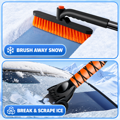 3-in-1 Telescoping Snow Brush & Ice Scraper