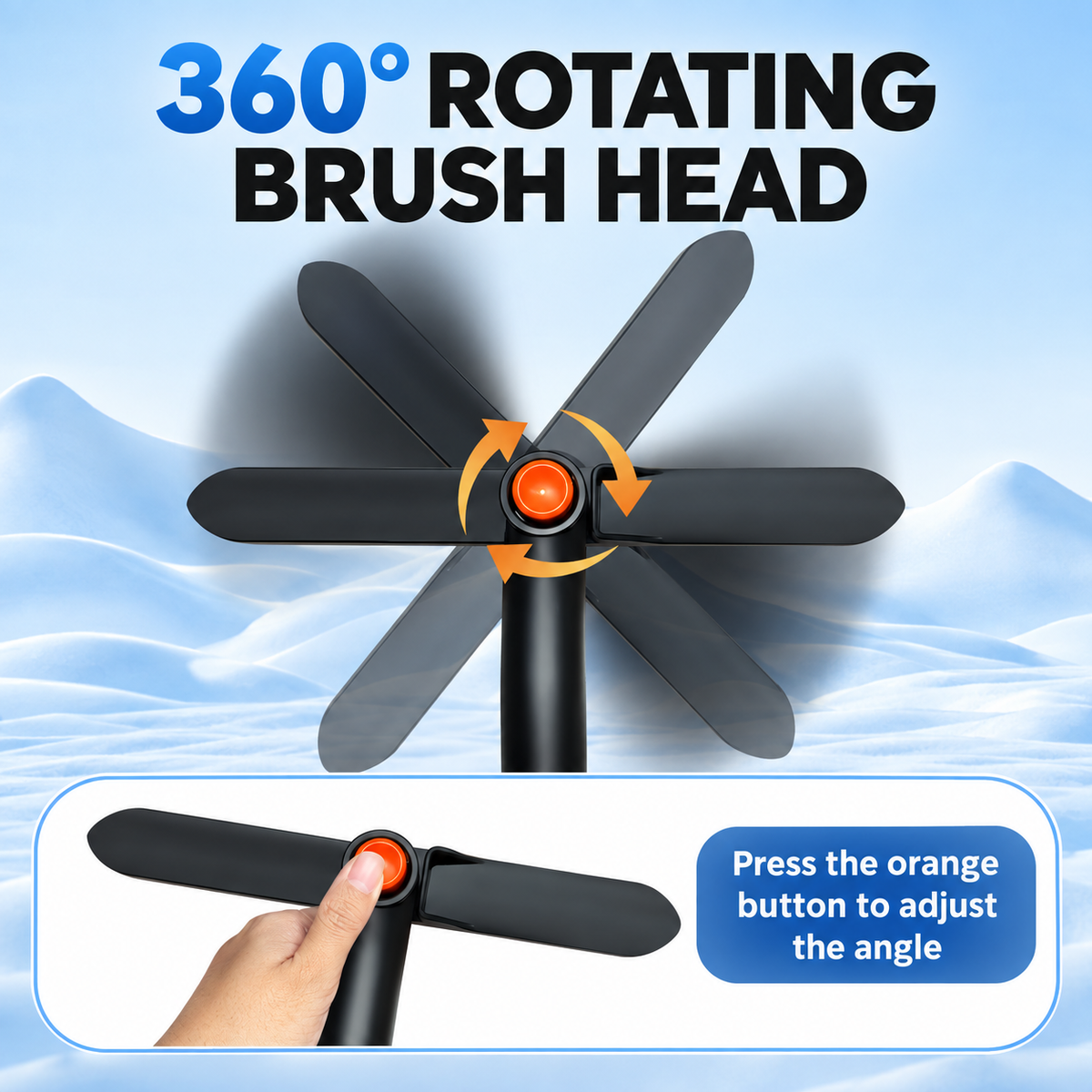 3-in-1 Telescoping Snow Brush & Ice Scraper