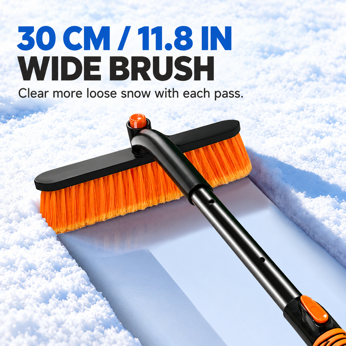 3-in-1 Telescoping Snow Brush & Ice Scraper