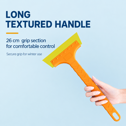 Long-Handle Silicone Ice Scraper for Car Windshields