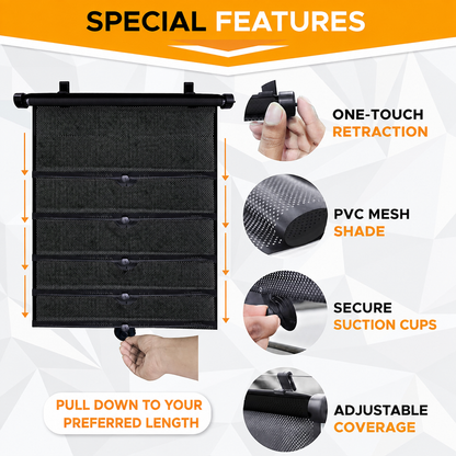 2-Pack Retractable Car Side Window Sun Shades