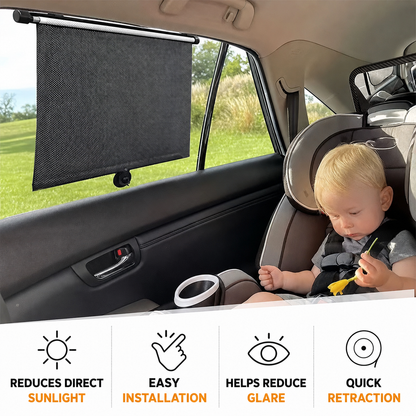2-Pack Retractable Car Side Window Sun Shades