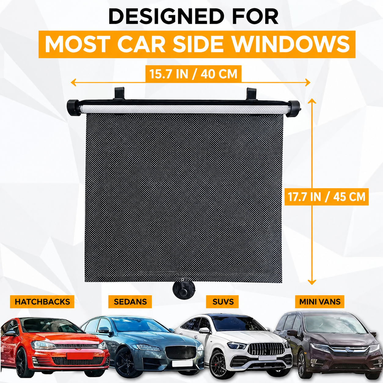 2-Pack Retractable Car Side Window Sun Shades