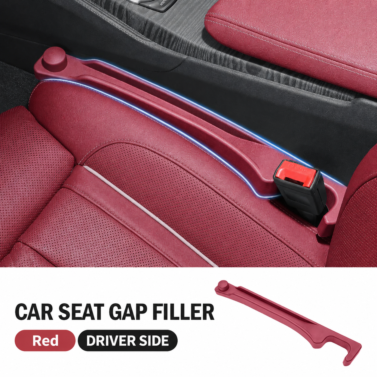 3-in-1 Soft PU Car Seat Gap Filler Organizer