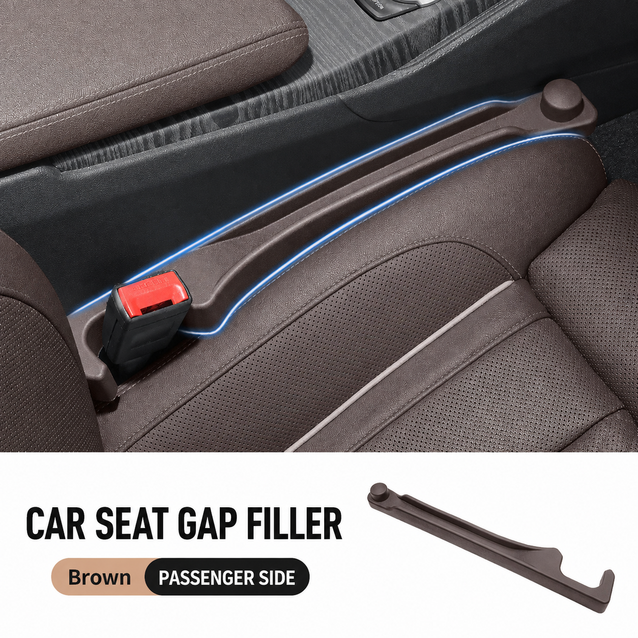 3-in-1 Soft PU Car Seat Gap Filler Organizer