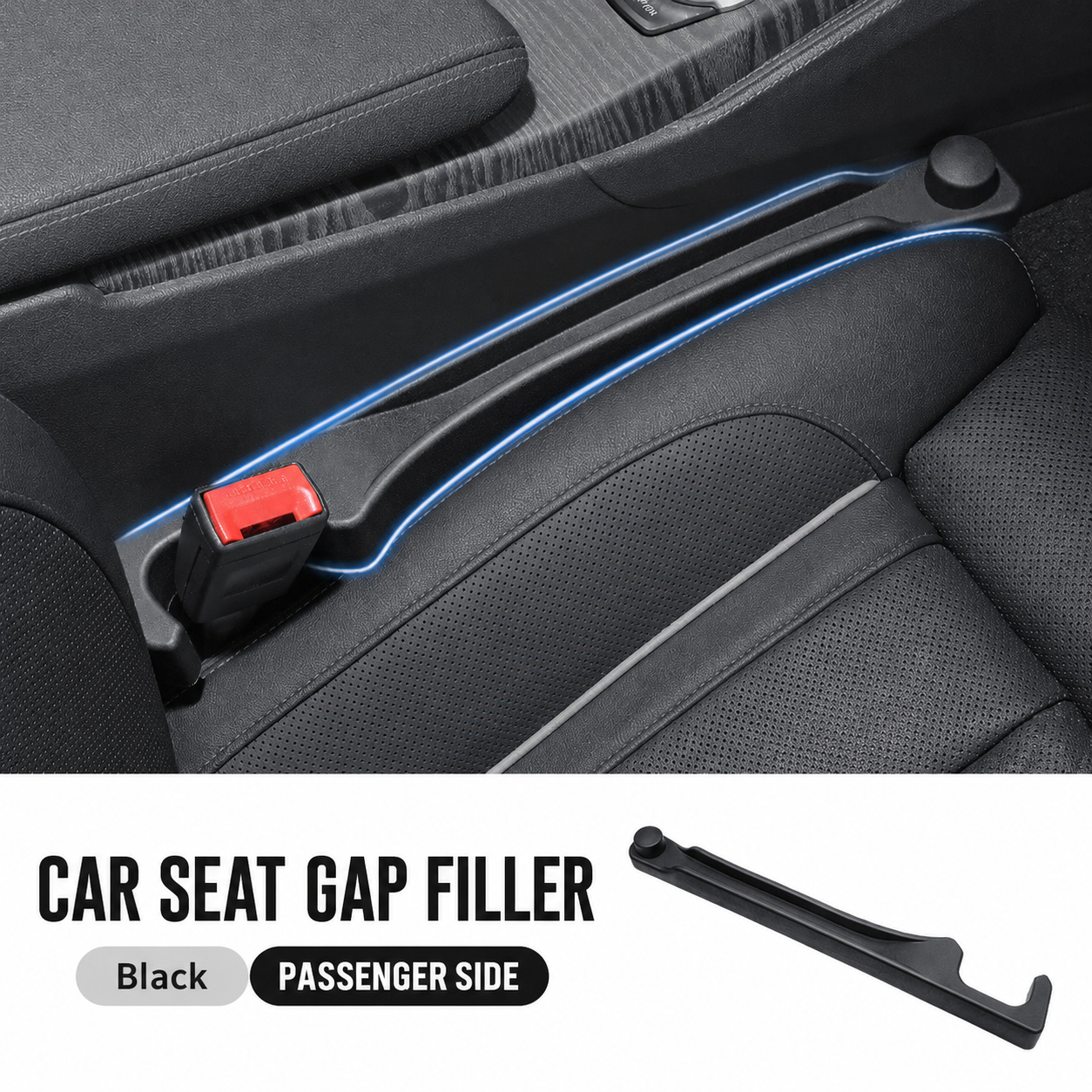 3-in-1 Soft PU Car Seat Gap Filler Organizer