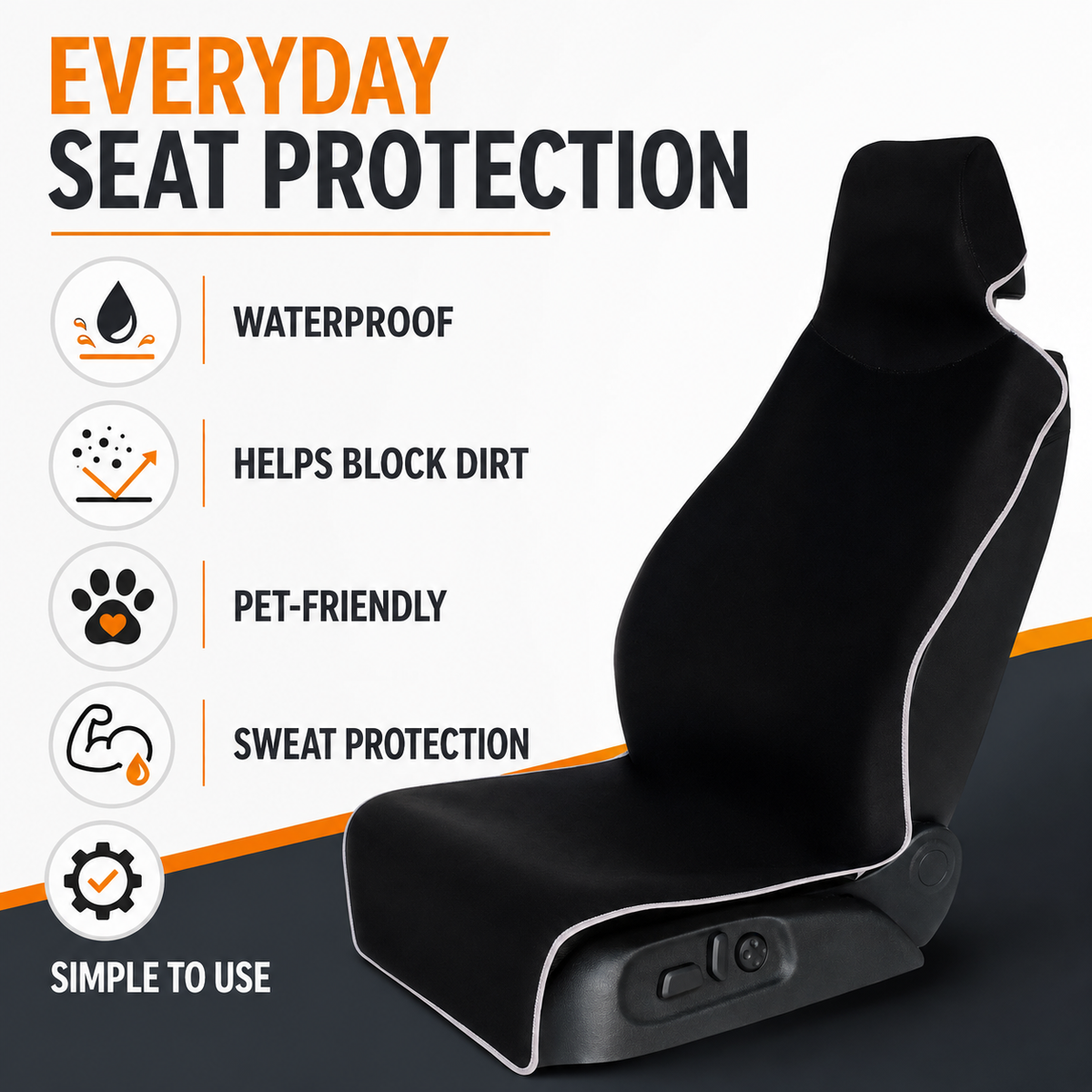Waterproof Neoprene Front Seat Cover