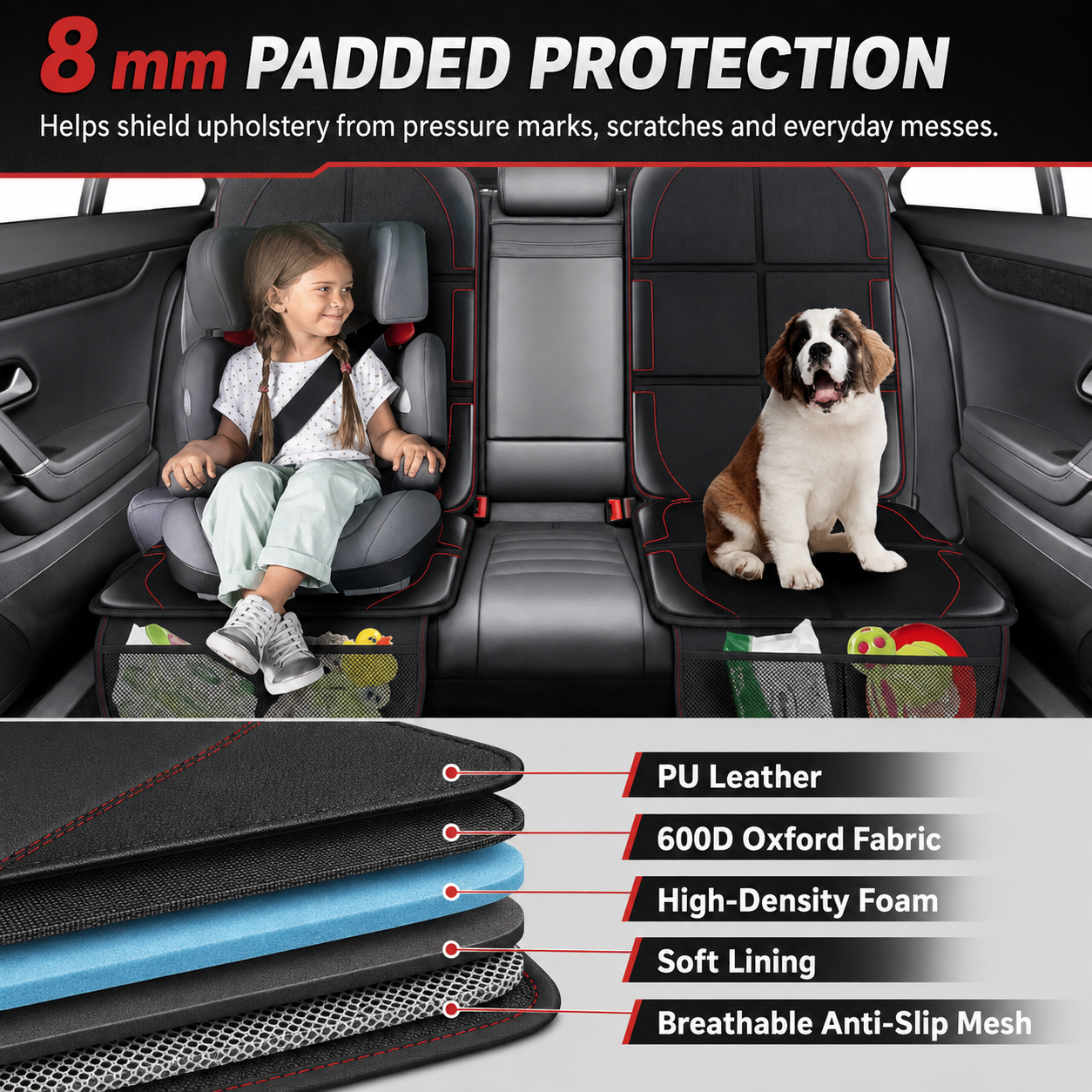 Padded Child Car Seat Protector
