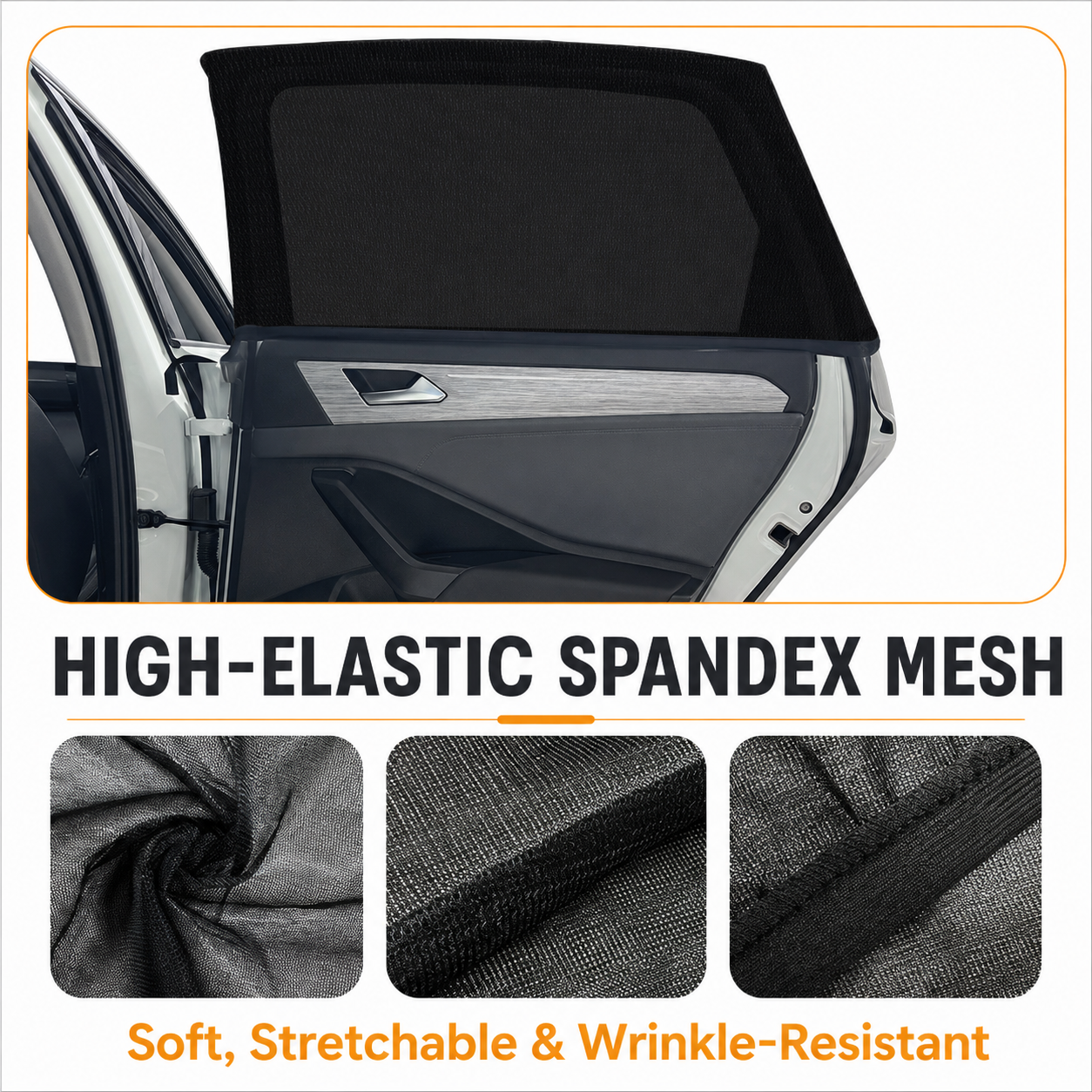 Stretch-Fit Rear Window Mesh Screens – 2 Pack