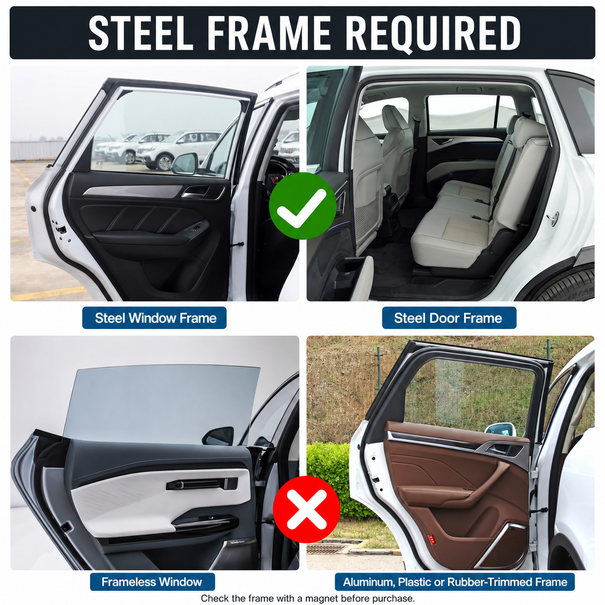 Magnetic Car Side Window Privacy Shades