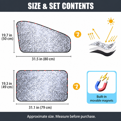 Magnetic Car Side Window Privacy Shades