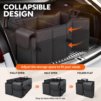 Foldable Car Trunk Organizer with Detachable Cooler Bag