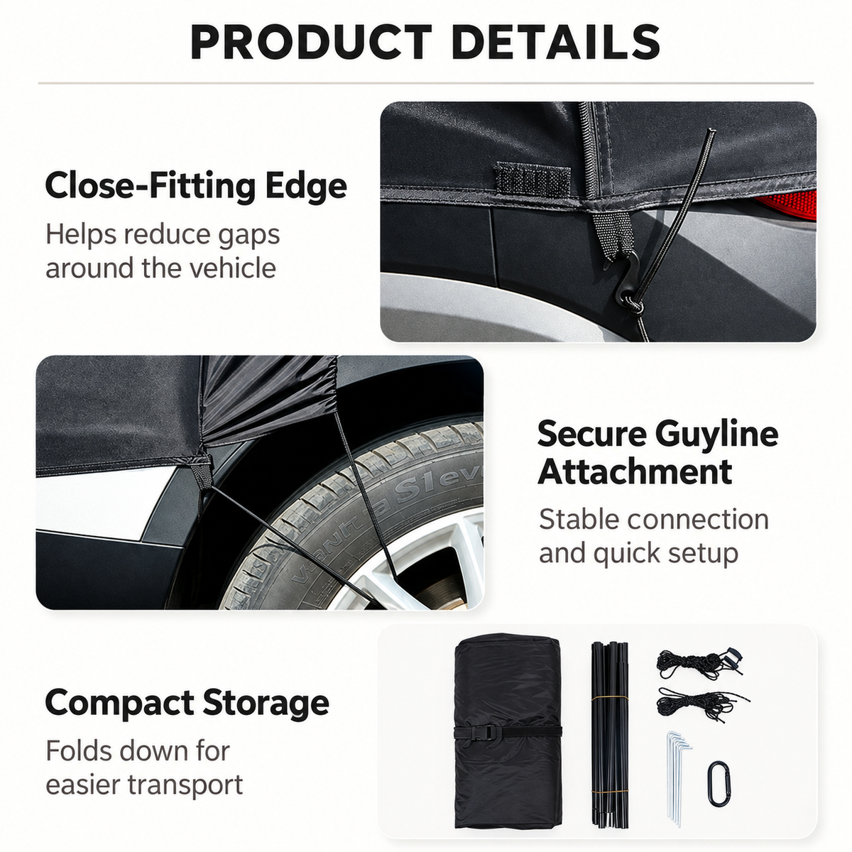 SUV Tailgate Tent with Mesh Screen & Extended Awning