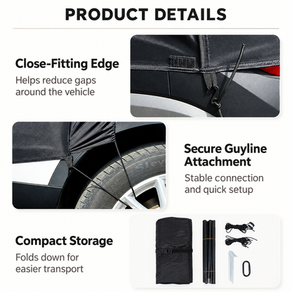 SUV Tailgate Tent with Mesh Screen & Extended Awning