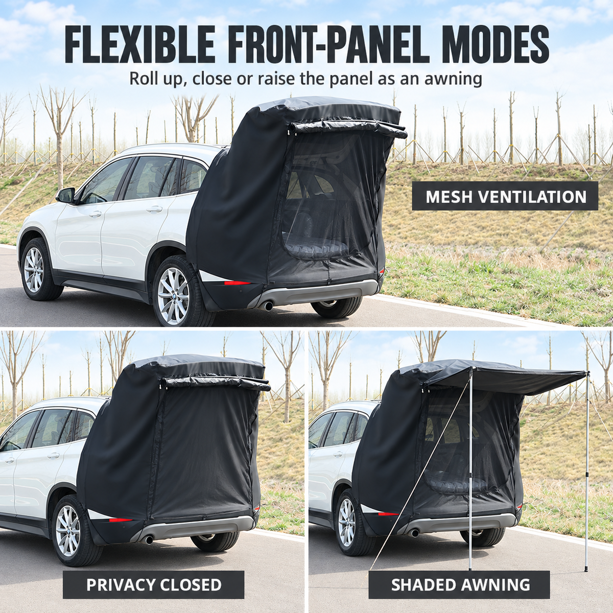 SUV Tailgate Tent with Mesh Screen & Extended Awning