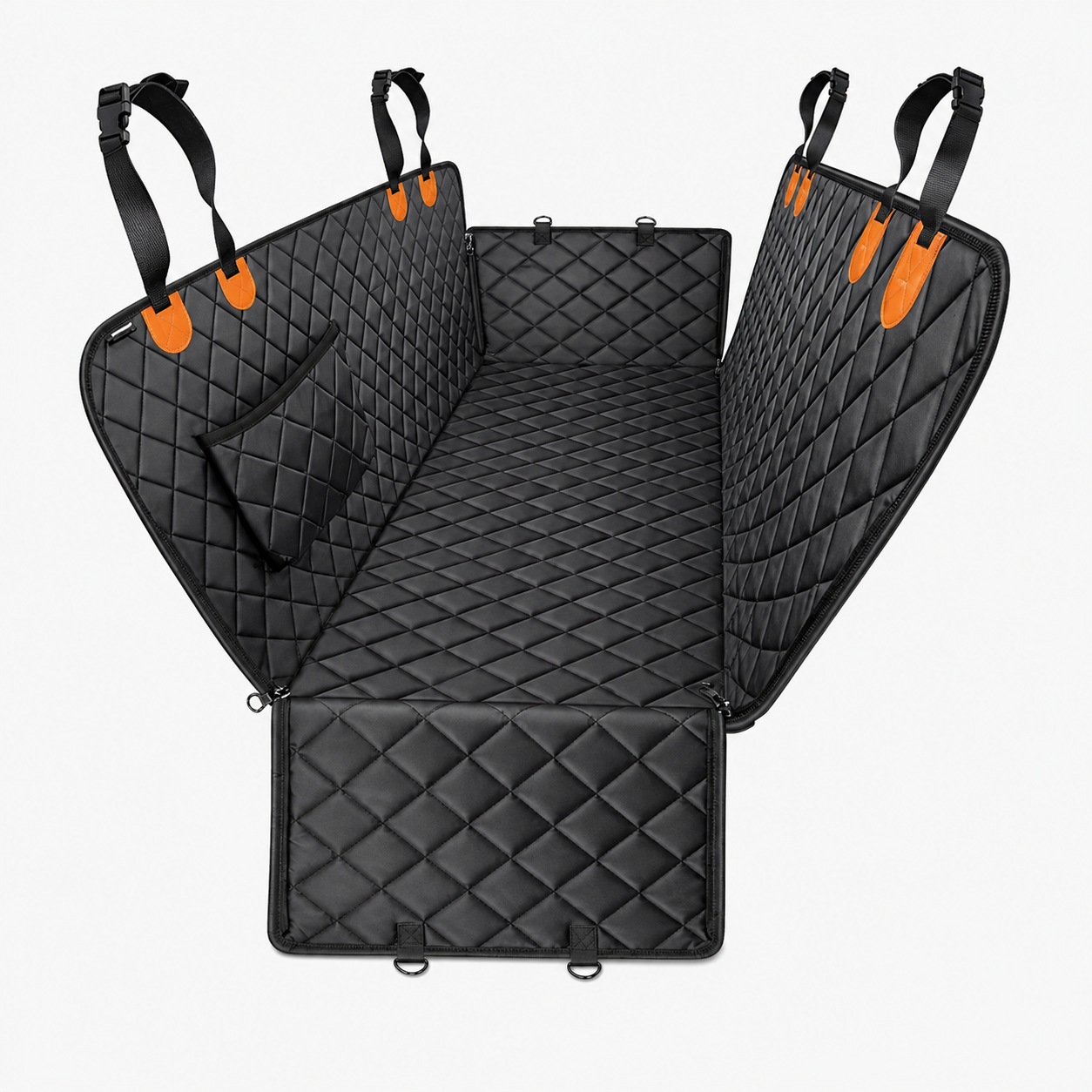600D Waterproof Dog Car Seat Cover for Back Seat – Full Hammock with Side Flaps