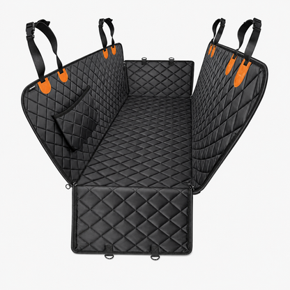 600D Waterproof Dog Car Seat Cover for Back Seat – Full Hammock with Side Flaps