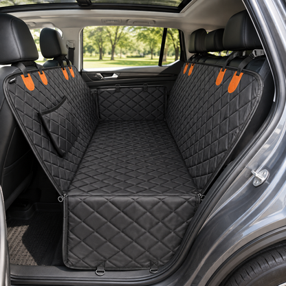 600D Waterproof Dog Car Seat Cover for Back Seat – Full Hammock with Side Flaps