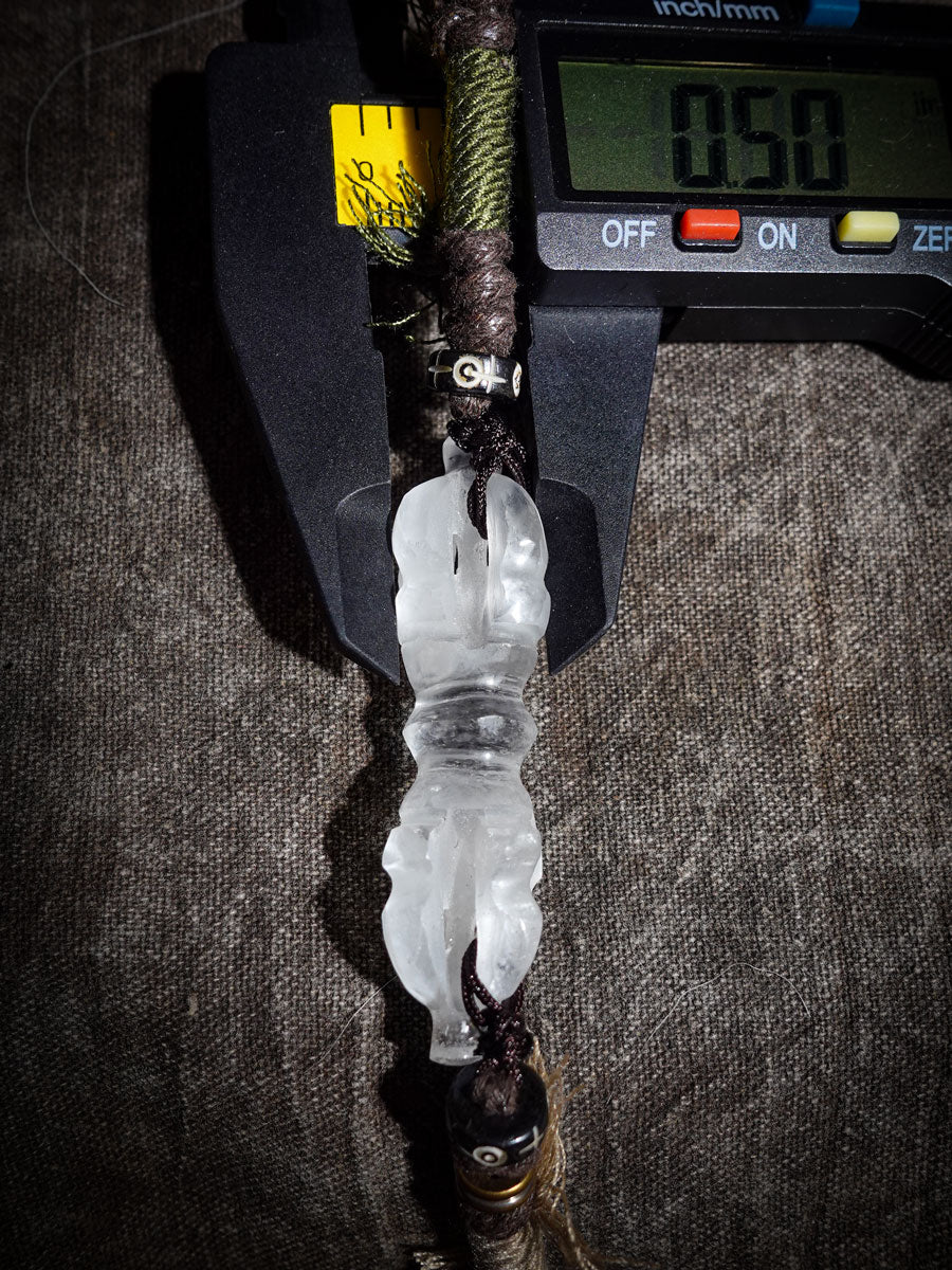 Protection Balance Necklace | Clear Quartz Four-Pronged Vajra