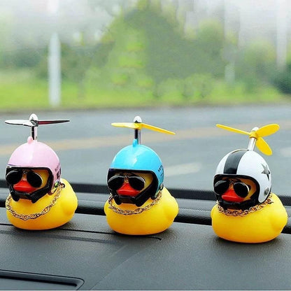 Helmet Duck Car Pendant