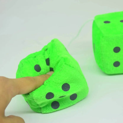 Fuzzy Dice Rearview Mirror Hanger – Pair