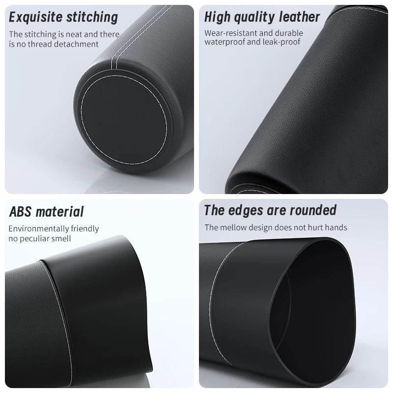 Mini Leather-Look Car Trash Can