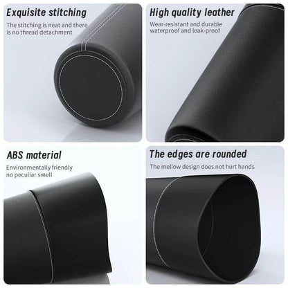 Mini Leather-Look Car Trash Can