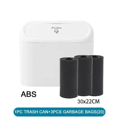 Compact Car Trash Can & Liner Refill Options