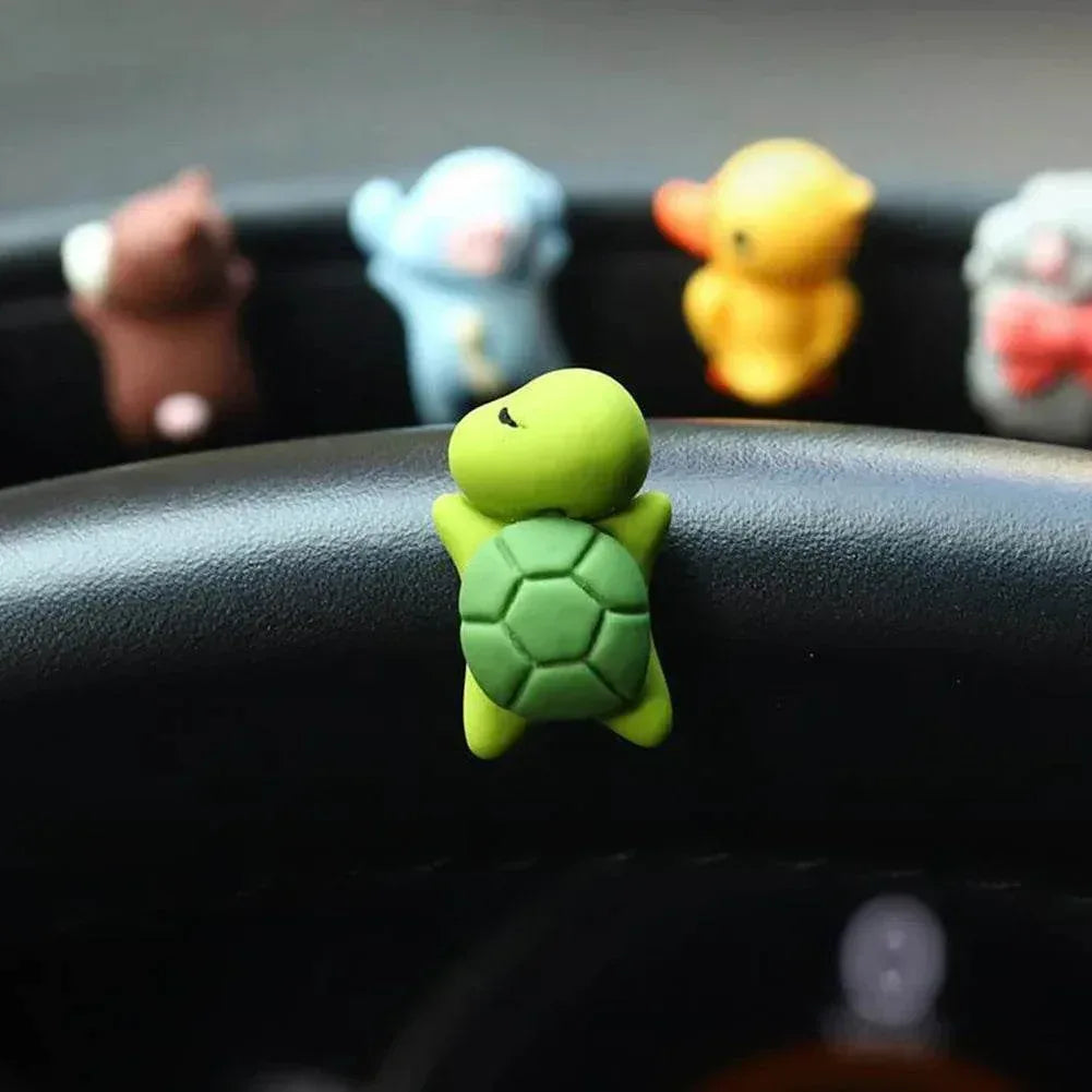 6-Piece Mini Turtle Car Decoration Set