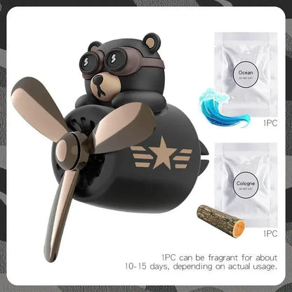 Pilot Bear Rotating Vent Air Freshener