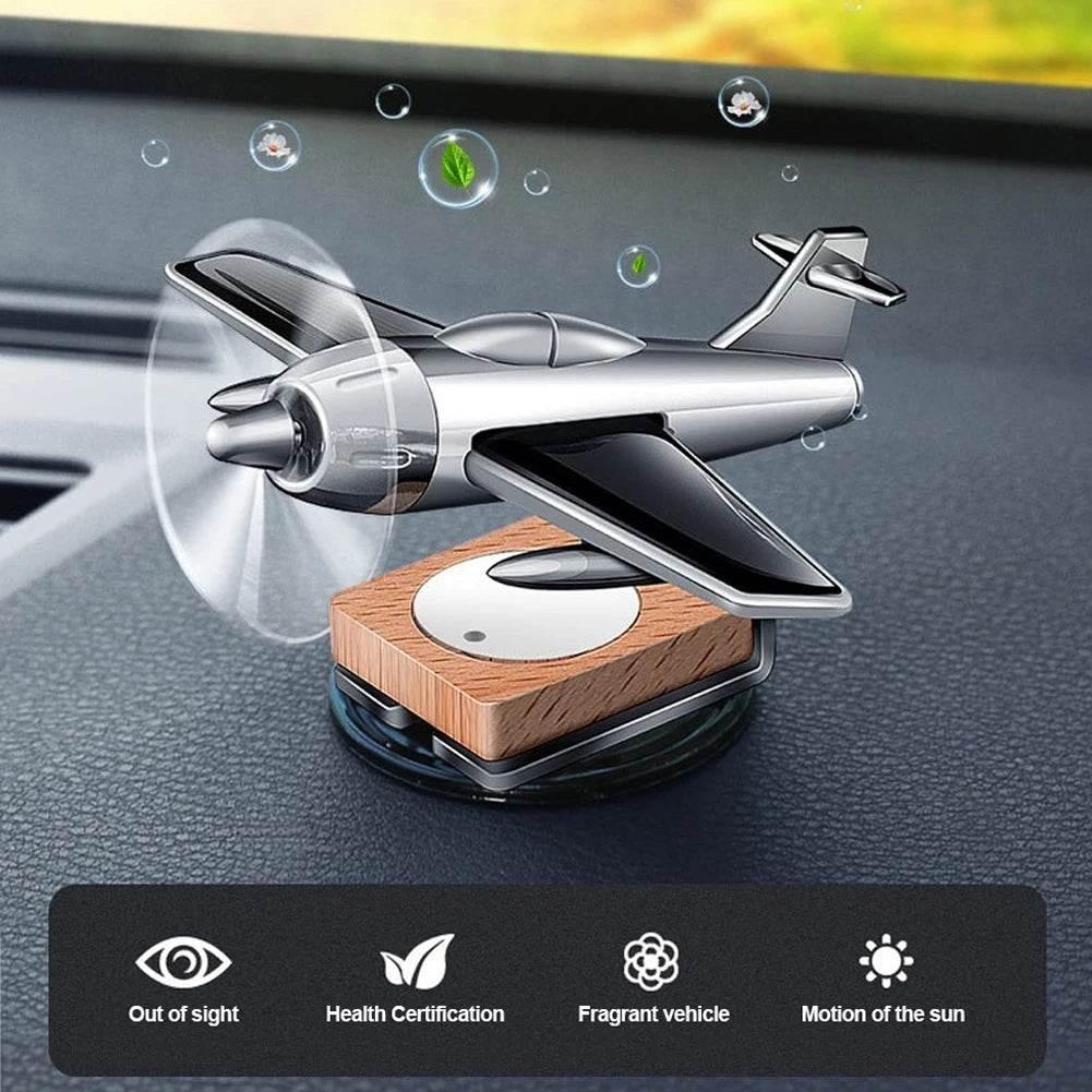 Solar Airplane Dashboard Air Freshener