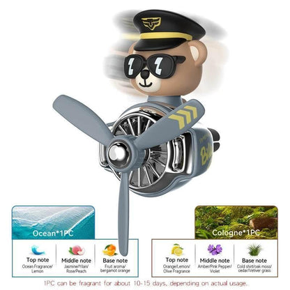 Pilot Bear Rotating Vent Air Freshener