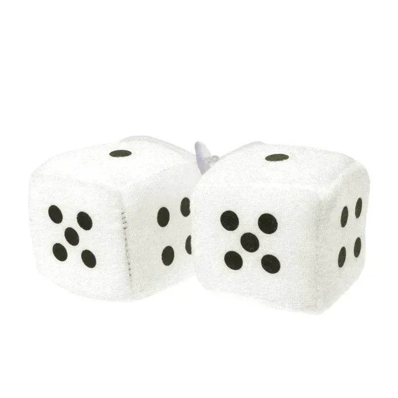 Fuzzy Dice Rearview Mirror Hanger – Pair