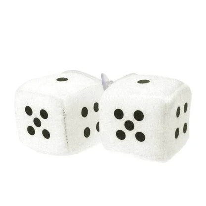Fuzzy Dice Rearview Mirror Hanger – Pair