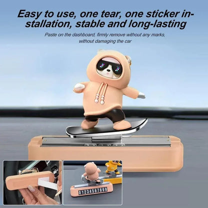 Skateboard Bear Dashboard Ornament