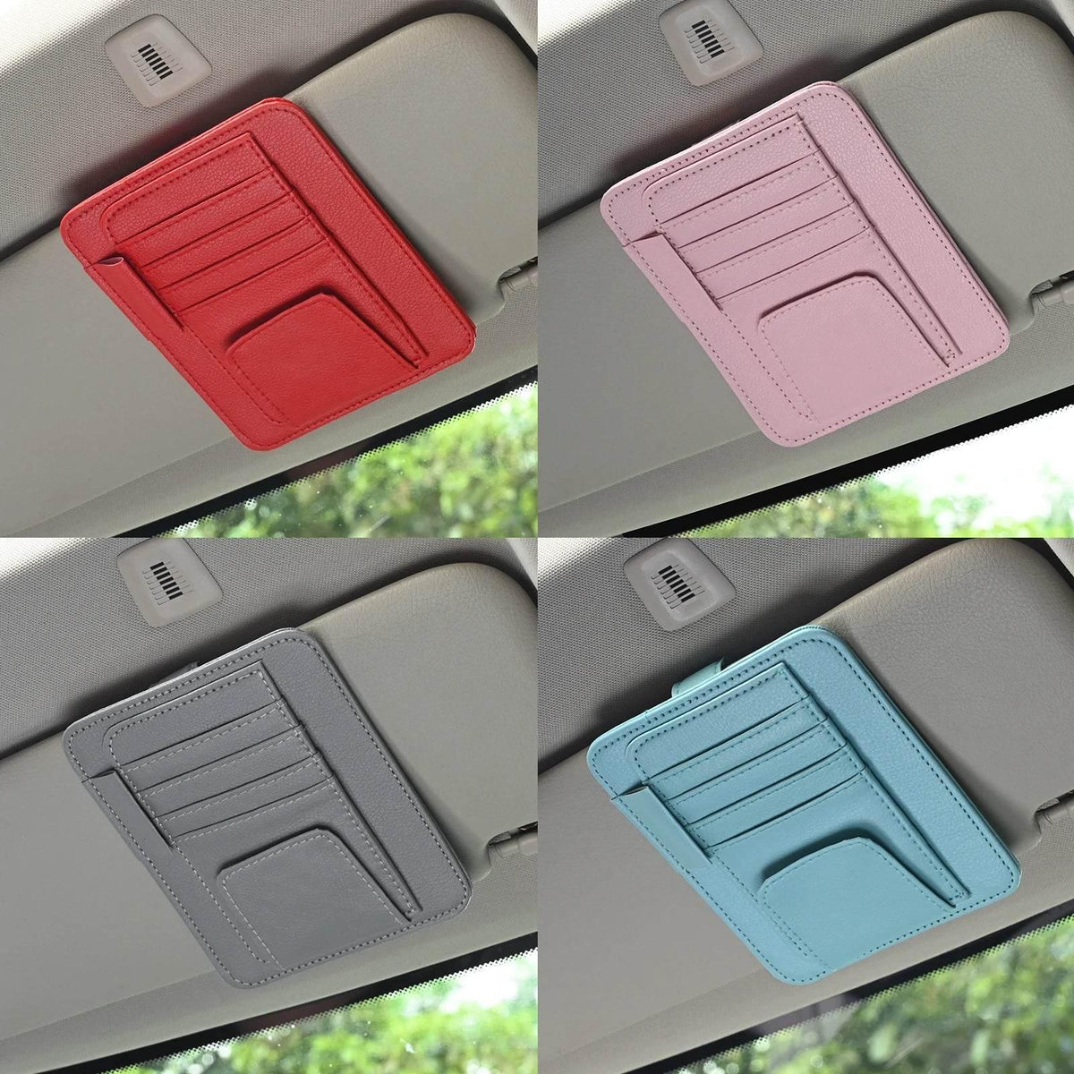 Multi-Pocket Car Visor Organizer