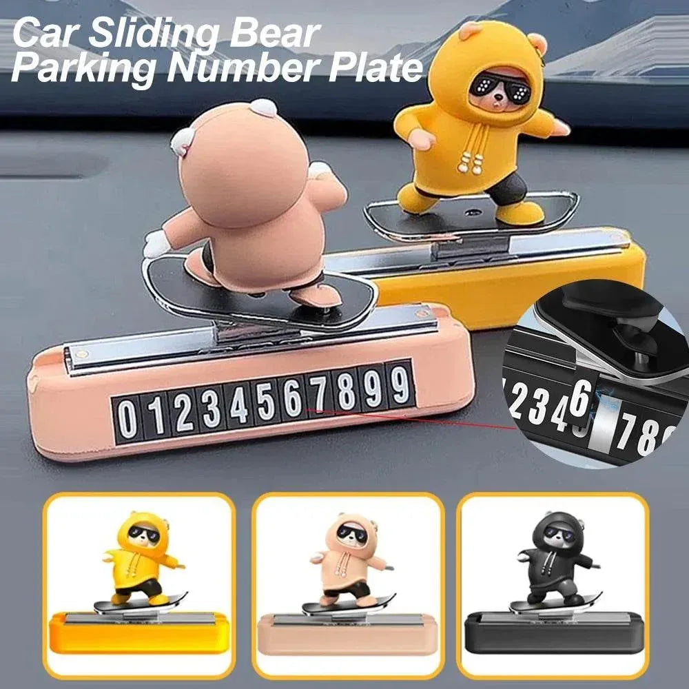 Skateboard Bear Dashboard Ornament