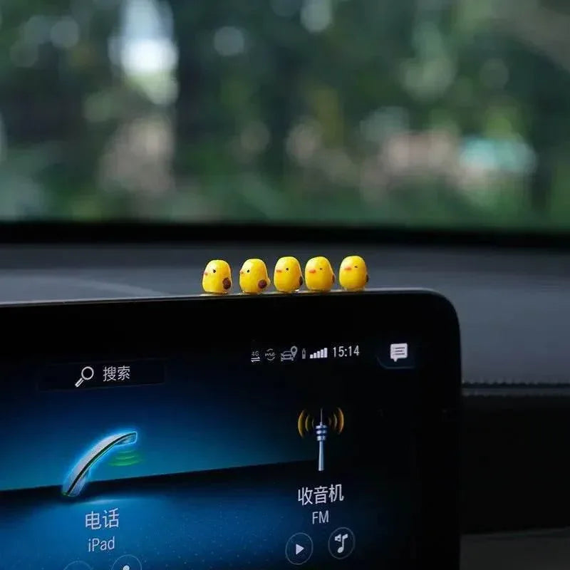 5-Piece Mini Duck Car Ornament Set