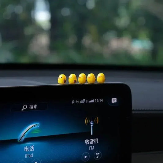 5-Piece Mini Duck Car Ornament Set