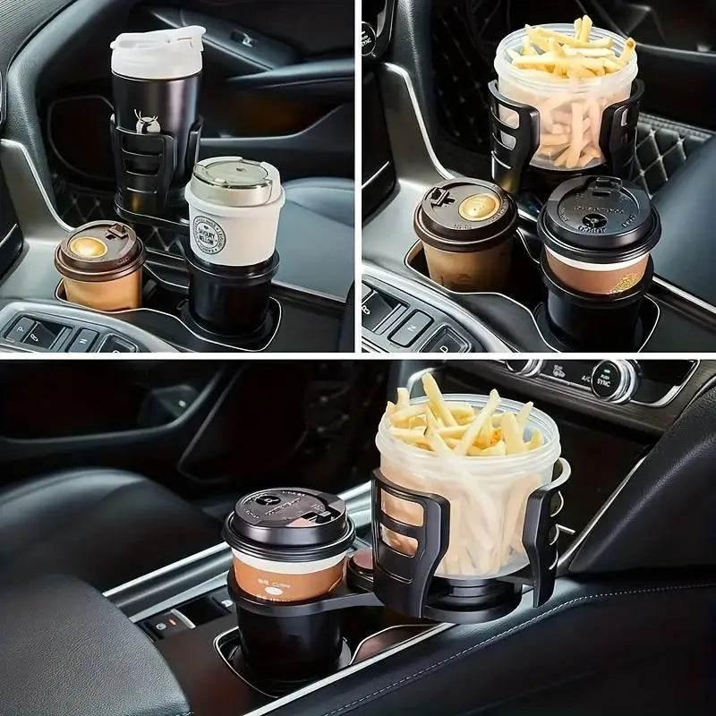 Rotating Dual Car Cup Holder Expander