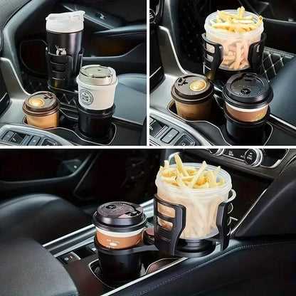 Rotating Dual Car Cup Holder Expander