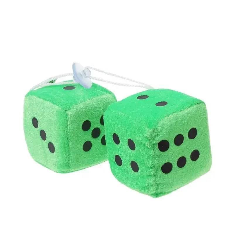 Fuzzy Dice Rearview Mirror Hanger – Pair