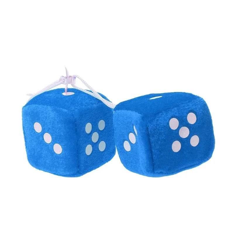 Fuzzy Dice Rearview Mirror Hanger – Pair