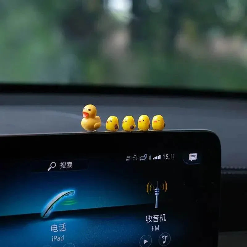 5-Piece Mini Duck Car Ornament Set